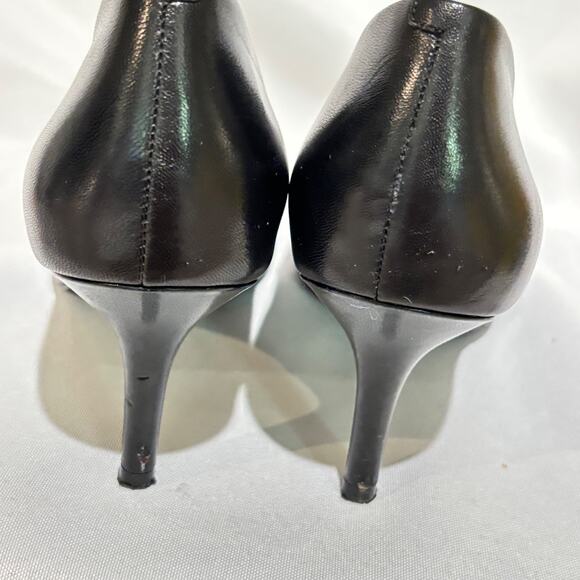 Alfani women JEULES Leather Pointed Toe Classic Pumps mid heel black sz 8 Career - Picture 10 of 12